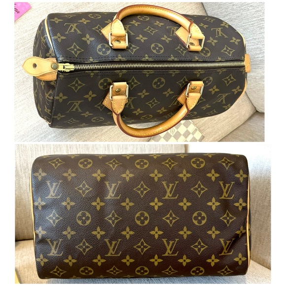 Louis Vuitton Speedy 30 Monogram Canvas Satchel Bag - Picture 9 of 16